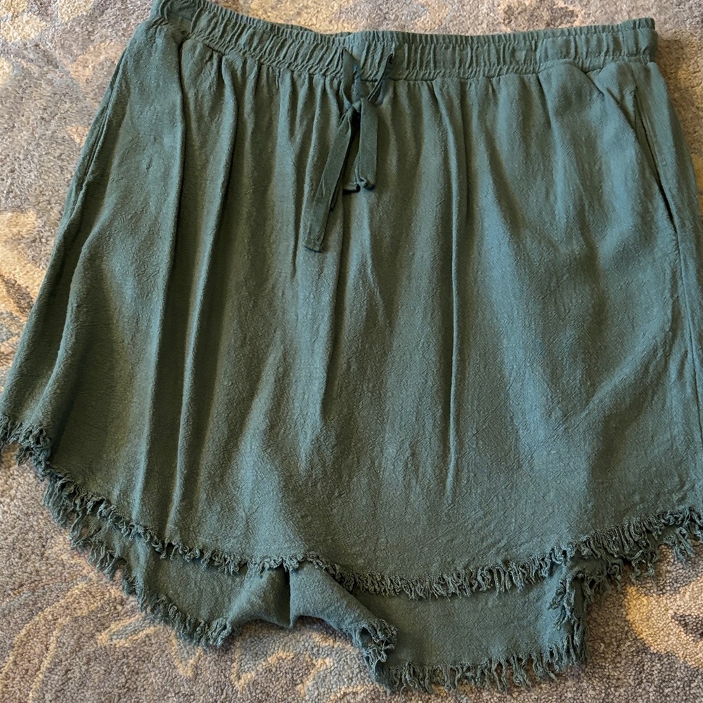 Umgee High Waist Dark Green Skirt